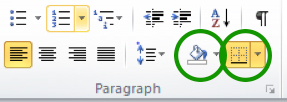 Microsoft Word Toolbar